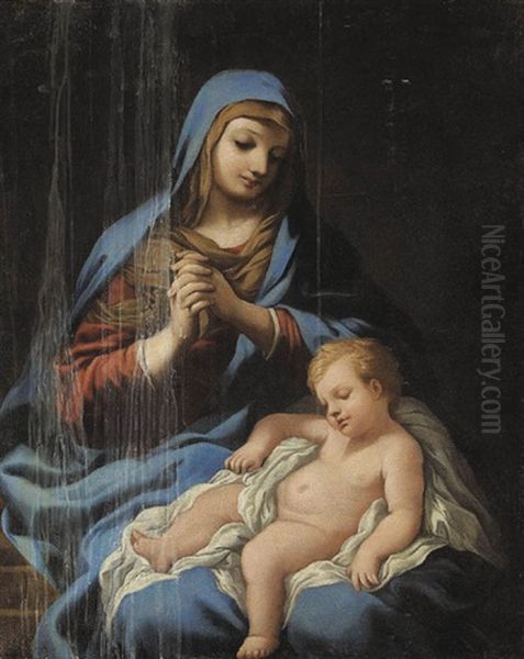 Vierge A L'enfant Oil Painting by Pietro da Cortona