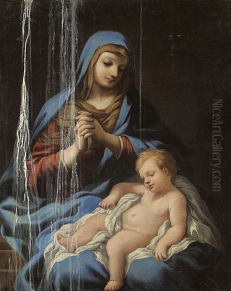 Vierge A L'enfant Oil Painting by Pietro da Cortona