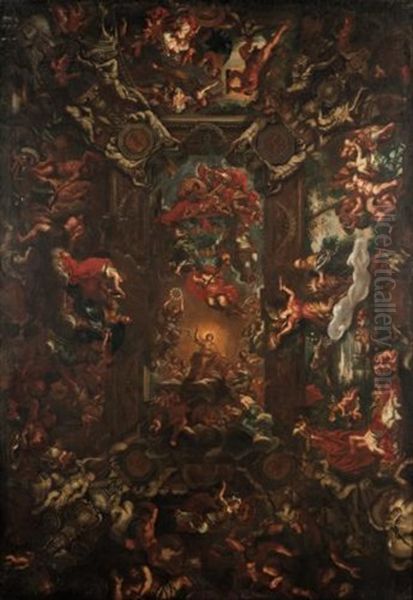 The Triumph Of Divine Providence Oil Painting by Pietro da Cortona