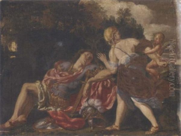 Rinaldo And Armida Oil Painting by Pietro da Cortona