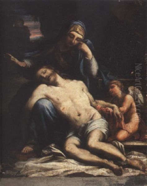 The Pieta Oil Painting by Pietro da Cortona