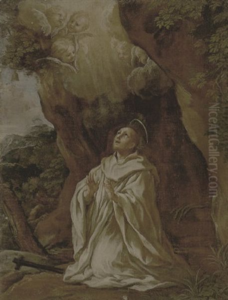 The Vision Of Saint Bruno Oil Painting by Pietro da Cortona