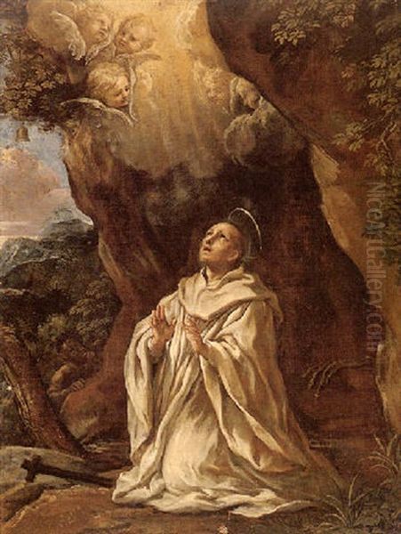 The Vision Of Saint Bruno Oil Painting by Pietro da Cortona