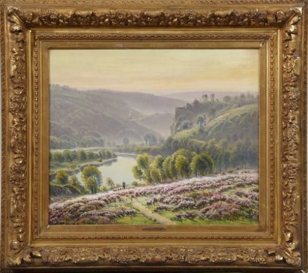 Paysage De Bruyeres Oil Painting by Gaston Anglade