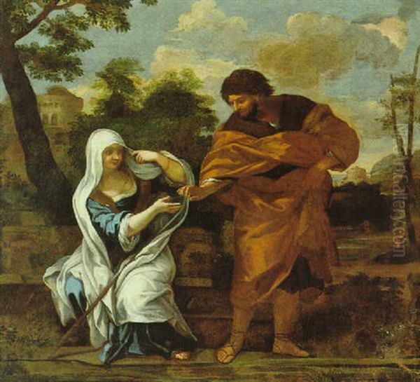 Juda Und Tamar Oil Painting by Pietro da Cortona