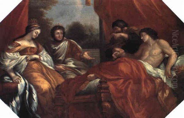 Gammeltestamentligt Sceneri Med Konger Og Dronning Oil Painting by Pietro da Cortona