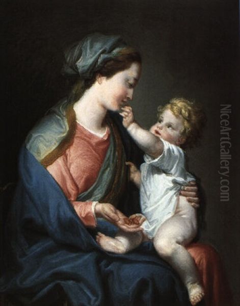 Madonna Mit Den Datteln Oil Painting by Domenico Corvi