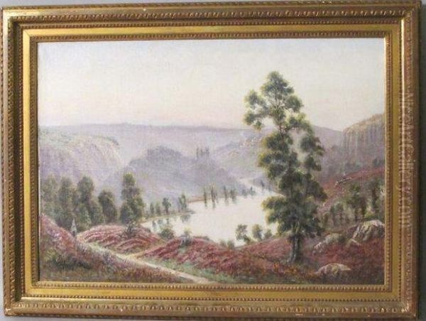 Vallee De La Creuse Etfougeres Oil Painting by Gaston Anglade