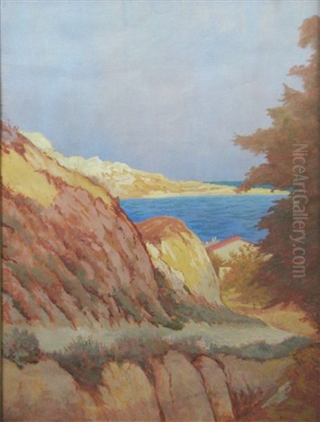 Gulf At Balcic Oil Painting by Jean Leon Cosmovici