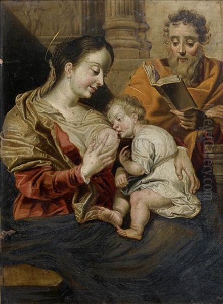 La Sainte Famille Oil Painting by Jan Cossiers