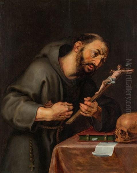 Der Hl. Franziskus Von Assisi Oil Painting by Jan Cossiers