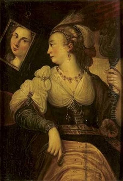 Allegorie De La Prudence Oil Painting by Jan Cossiers