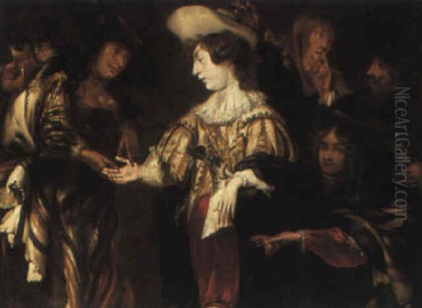 Fortune Teller Oil Painting by Jan Cossiers