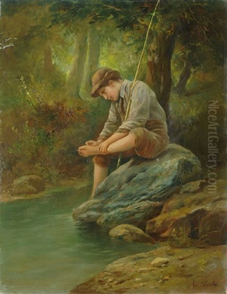 Pescatorello Oil Painting by Giovanni Costa