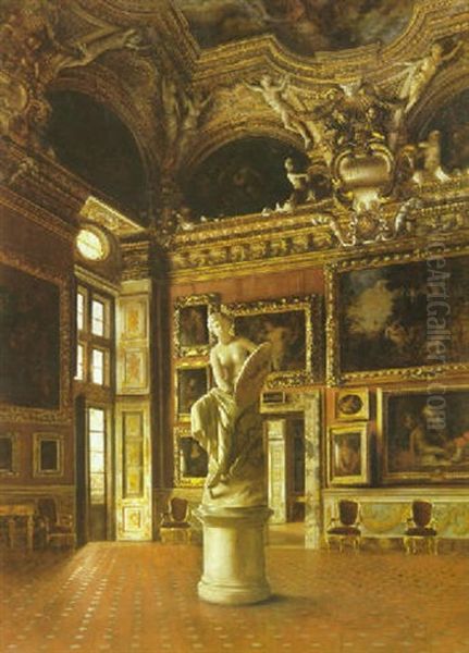 The Saturn Room, Palazzo Pitti, Florence Oil Painting by Oreste Costa