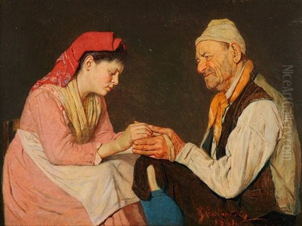 Die Samariterin Oil Painting by Giuseppe Costantini