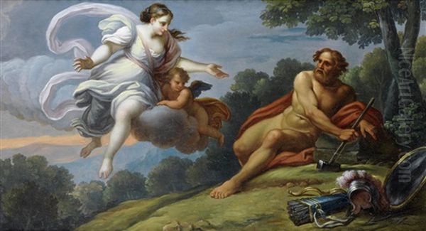 Venus And Mars Oil Painting by Placido Costanzi