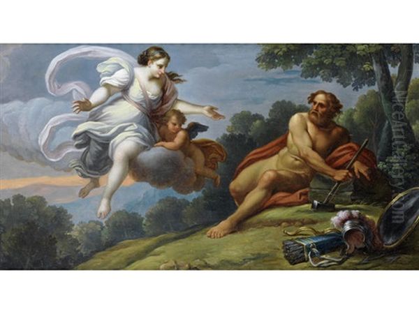 Venus And Mars Oil Painting by Placido Costanzi