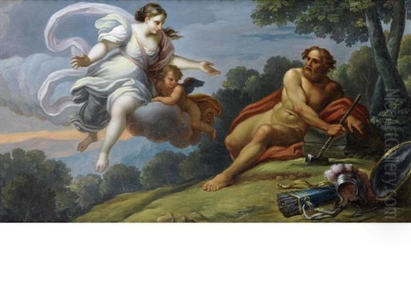 Venus And Mars Oil Painting by Placido Costanzi