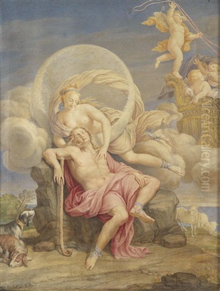 Selene Und Endymion Oil Painting by Placido Costanzi