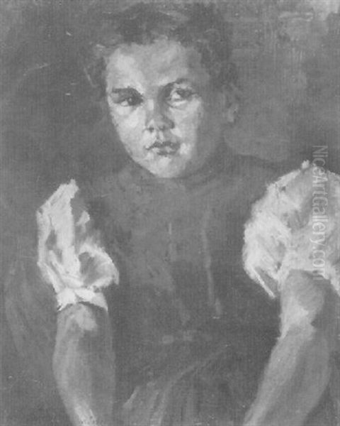 Portrait Eines Madchens Oil Painting by Waldemar Coste