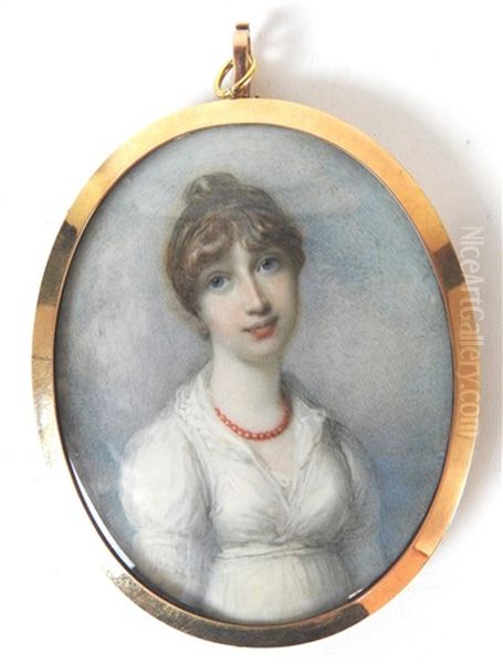 Portrait Miniature Of A Lady Mary Henrietta Juliana Pelham Nee Osborne Oil Painting by Richard Cosway