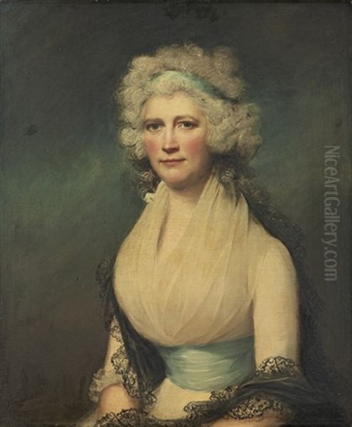 Portrait Of A Lady (mrs Mary Gee?) Oil Painting by Richard Cosway