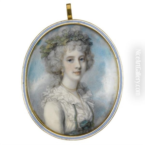 Portrait Of Susan, Marchioness Of Blandford, Later Duchess Of Marlborough Oil Painting by Richard Cosway