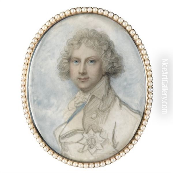 Portrait Of George, Prince Of Wales, Afterwards King George Iv (unfinished Sketch) Oil Painting by Richard Cosway