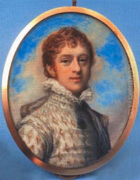 Portrait Of A Gentleman In Fancy Elizabethan Dress (henry Gawler?) Oil Painting by Richard Cosway