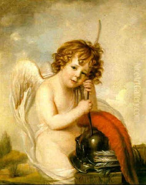 Portrait Of Young Boy As Cupid Oil Painting by Richard Cosway