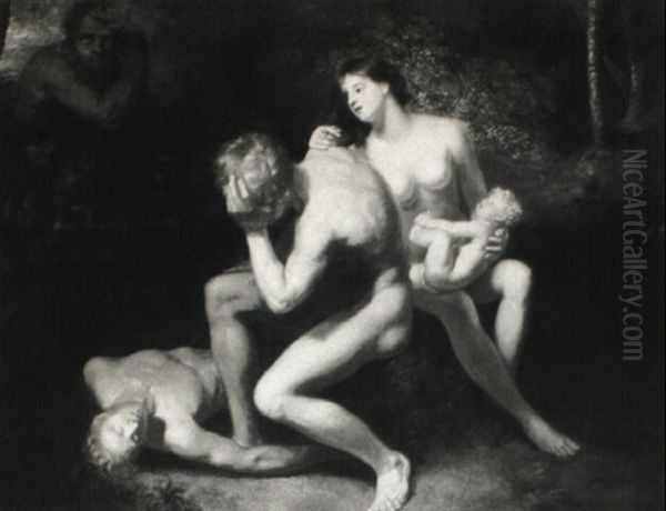 Adam And Eve Mourning The Death Of Abel Oil Painting by Richard Cosway