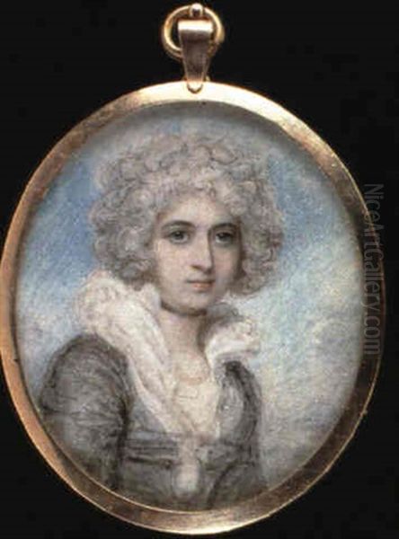 Harriet, Lady Belmore, Later Countess Of Ancram (1762-1805) With Curled And Powdered Hair... Oil Painting by Richard Cosway