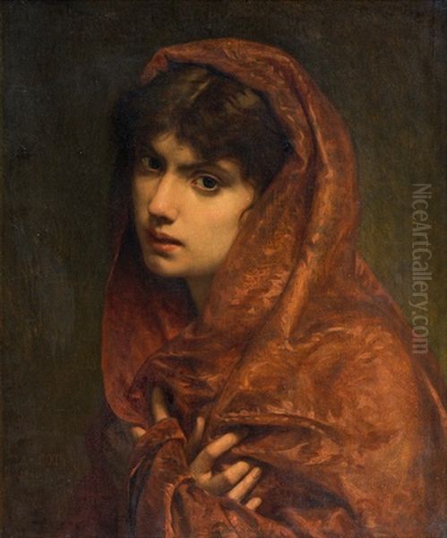 Portrat Eines Madchens Oil Painting by Pierre Auguste Cot