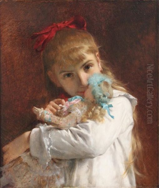 Little Girl Oil Painting by Pierre Auguste Cot