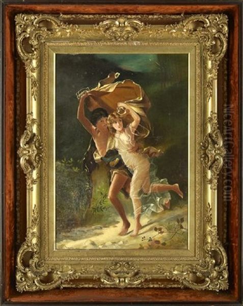 The Storm (by Lucia Angell) Oil Painting by Pierre Auguste Cot