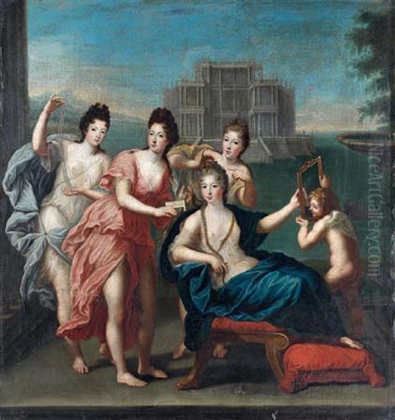 Venus Et Les Nymphes Oil Painting by Jean Cotelle the Younger