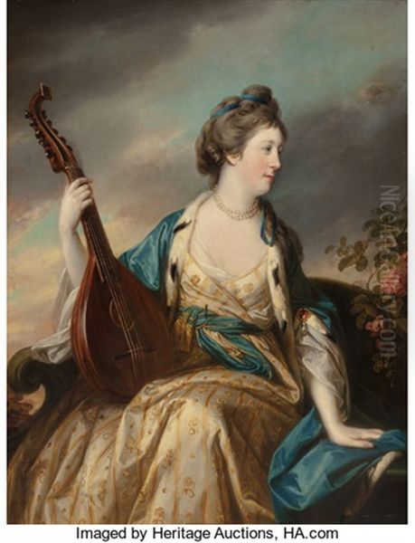 Portrait Of Alice, Countess Of Shipbrook Oil Painting by Francis Cotes