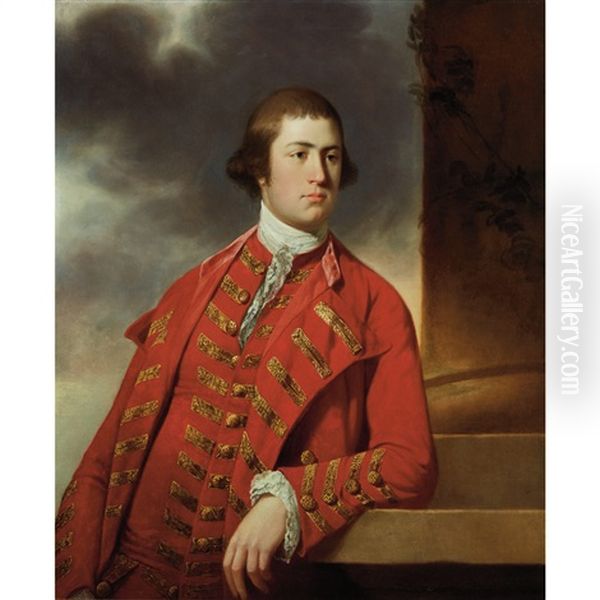 Portrait Of A Young Gentleman In A Red Coat Oil Painting by Francis Cotes