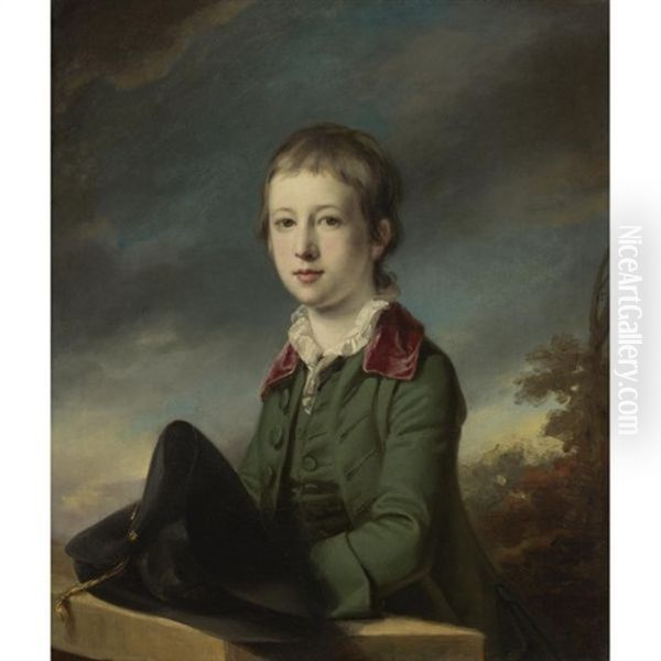 Portrait Of A Boy In A Green Coat Oil Painting by Francis Cotes