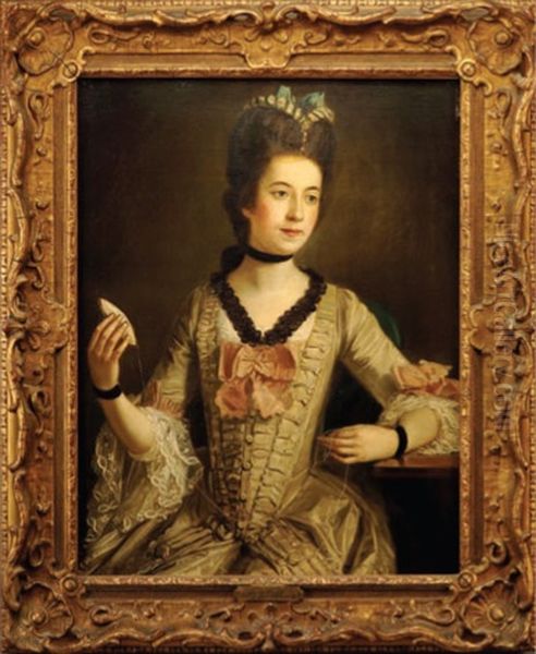 Portrait Of Miss Mary Dashwood Oil Painting by Francis Cotes