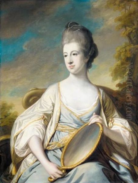 Portrait Of Mary Dering, Daughter Of Sir Edward Dering, 5th Bt. Oil Painting by Francis Cotes