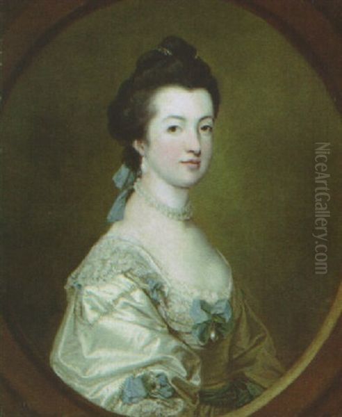 Portrait Of Hon. Elizabeth Booth Oil Painting by Francis Cotes