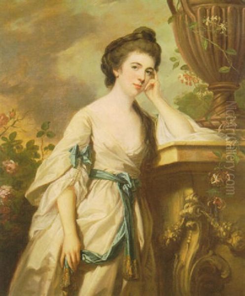 Portrait Of Mrs. Macrae, Nee Roche Oil Painting by Francis Cotes