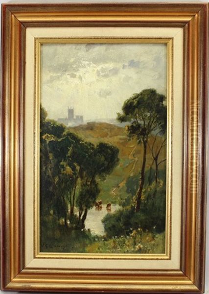 Landscape Oil Painting by Frederick George Cotman