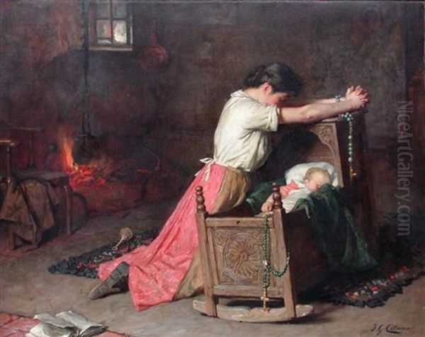 Prayer Oil Painting by Frederick George Cotman