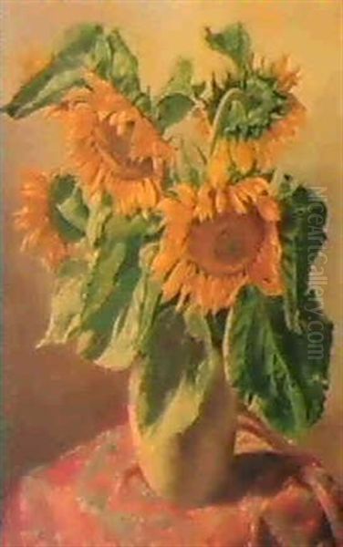 Sonnenblumen Oil Painting by Petrus Johannes M. (Piet) Cottaar