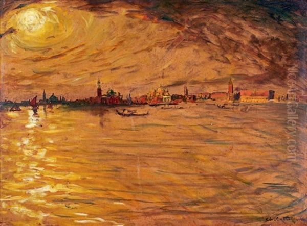 Venise, La Lagune Oil Painting by Charles Cottet