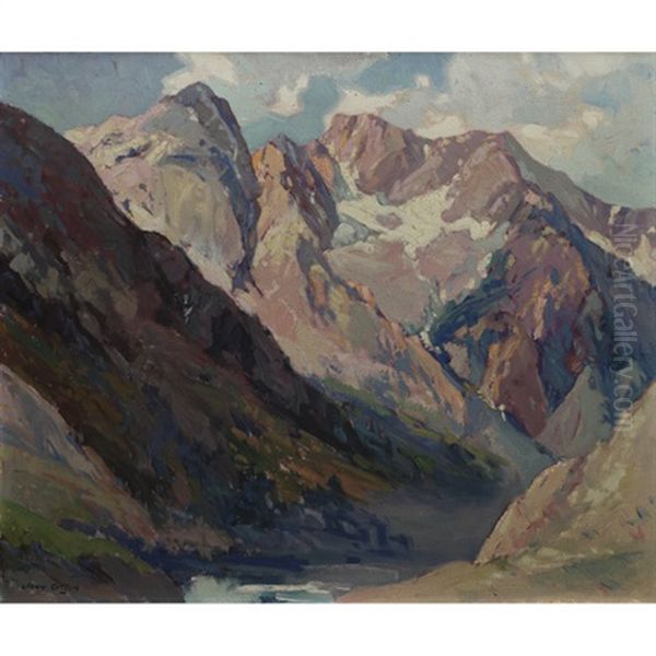 Morning Pine Creek, High Sierras Oil Painting by John Wesley Cotton