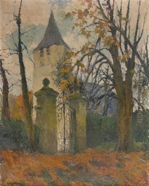 L'eglise Oil Painting by Marcel Couchaux